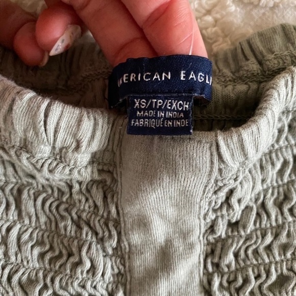 American Eagle Smocked Tube Top with Removable Straps size XS Y2K - Picture 5 of 6